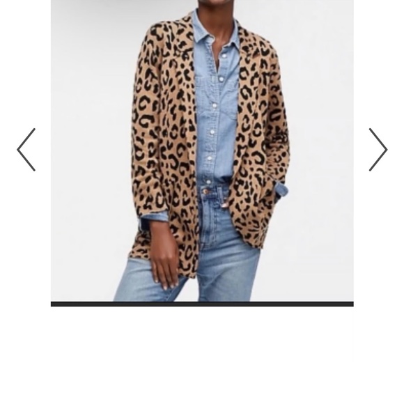 J. Crew Leopard Print Sweater Blazer - Picture 3 of 3